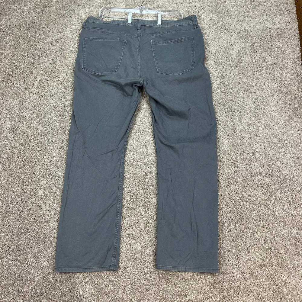 Banana Republic Slim Fit Pants Mens 36x30‎ Gray 5-Pocket Flat Front Twill Denim